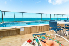 Luxo na Praia com Piscina, Ar e Garagem